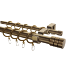 Карниз Lm Decor Лайт  Цилиндр Ø25/16мм, двухрядный 1,6м, АНТИК