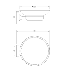 Мыльница хром Fashun A2602