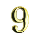 Цифра дверная АЛЛЮР "9" на клеевой основе золото (5083) 