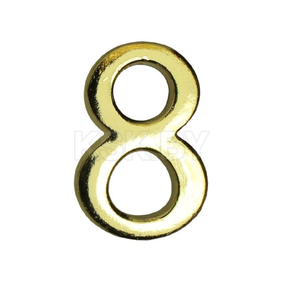 Цифра дверная АЛЛЮР "8" на клеевой основе золото (5080) 