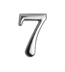 Цифра дверная АЛЛЮР "7" на клеевой основе хром