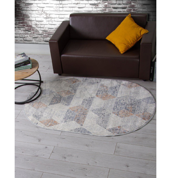 Ковер Merinos ZUMMA F257, 1,6*2,3, OVAL, ORANGE