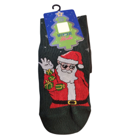 Носки мужские 2146 Брестские NEW YEAR (средней длины, НГ), р. 27 рис.570  Т.ЗЕЛЕНЫЙ