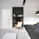 Дверное полотно "Line" 5 ,2000х600х38мм,Белый,золотой молдинг