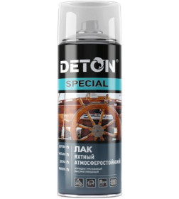 Лак аэрозольный алкидный DETON SPECIAL яхтный универсальный, глянцевый, 520 мл
