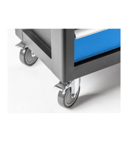 Тележка инструментальная 7 ящиков, с боковым отсеком, усиленный пластиковый верх, HOEGERT