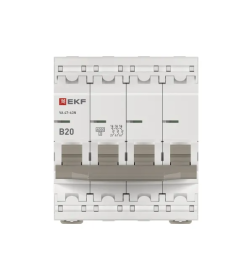 Выключатель автоматический 4P 20А (B) 6кА ВА 47-63N PROxima EKF