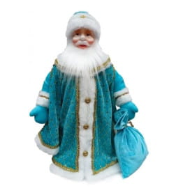 Игрушка - кукла мягконабивная "Дед Мороз Царский Бирюзовый", 50 см в упаковке