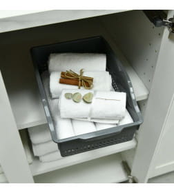 Контейнер "Лофт" хозяйственный на колесах широкий 305х210х125 (серый )