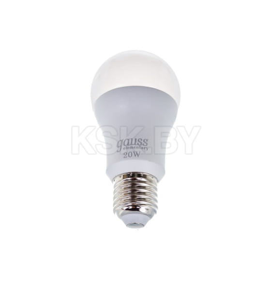 Лампа Gauss Elementary А60 20W 1750lm 6500К Е27 LED 1/10/50 (23239) 
