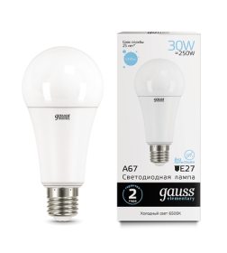 Лампа светодиод. Elementary E27 30W 220в. 6500K A67 Gauss