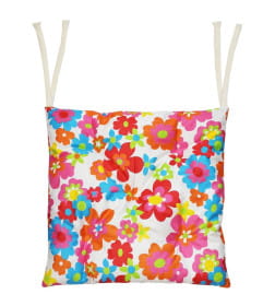 Подушка для сиденья MATEX HOMELY ЦВЕТОЧКИ (Комплект 4шт.)  Размер: 42x42  оранжевый, голубой, белый  68-037