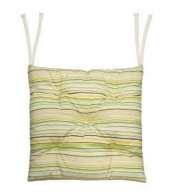 Подушка для сиденья MATEX HOMELY ПОЛОСКИ (Комплект 4шт.)  Размер: 42x42  салатовый, молочный, желтый  68-075