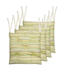 Подушка для сиденья MATEX HOMELY ПОЛОСКИ (Комплект 4шт.)  Размер: 42x42  салатовый, молочный, желтый  68-075