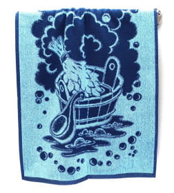 Полотенце махровое 50х90см С легким паром (св.синий1)