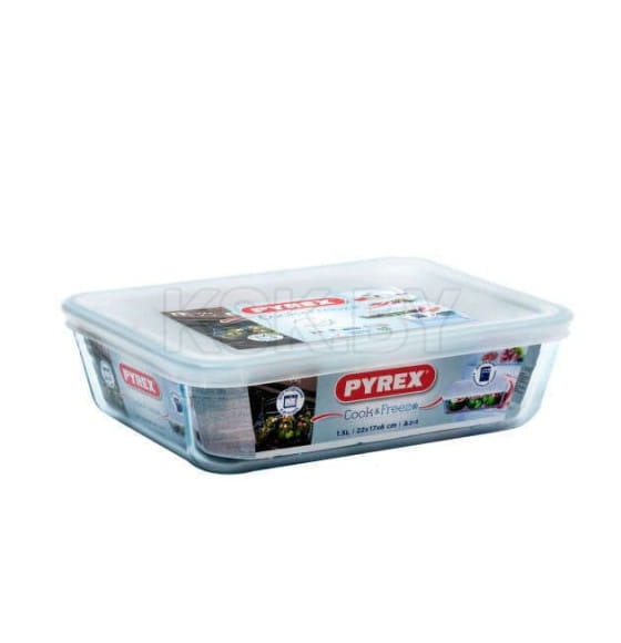 Блюдо прямоугольное 242P000 Cook Freez (1,5л) с крыш. PYREX (66074) 