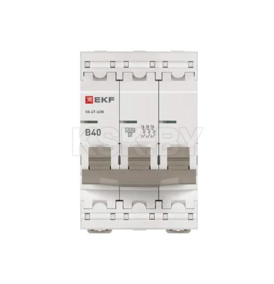 Выключатель автоматический ВА 47-63N 3P 40А (В) 4,5 кА PROXIMA EKF (M634340B) 