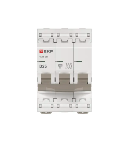 Выключатель автоматический ВА 47-63N 3P 25А (D) 4,5 кА PROXIMA EKF
