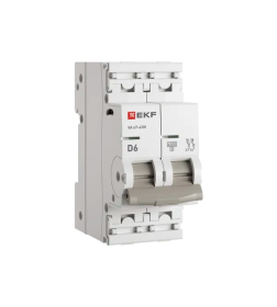Выключатель автоматический ВА 47-63N 2P 6А (D) 4,5 кА PROXIMA EKF