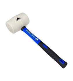 Киянка резиновая 225г. белая резина, фибергласовая рукоятка VERTEXTOOLS