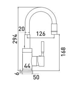 Смеситель для кухни Gross Aqua ColorFlex Matt Black, 3241508MB