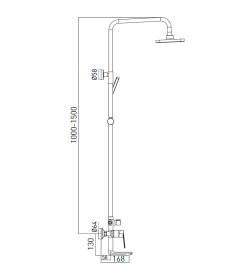 Душевая система с смесителем Gross Aqua Dyno GA9009SMD07MB