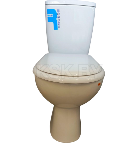 Унитаз напольный Rosa Нео (белый) Бачок Рим нижний подвод воды,косой выпуск,сидение полипропилен.,lifting,.эконом слив 3/6л.1 сорт