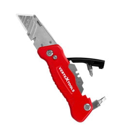 Нож складной авто profi трапециевидный, tpr, комплект 3 лезвия  SK4 VERTEXTOOLS