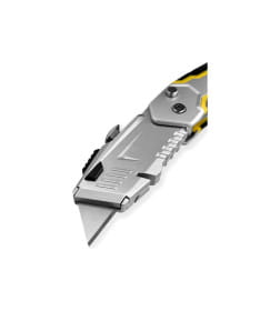 Нож складной авто PROFI, трапециевидный, TPR, комплект 3 лезвия VERTEXTOOLS