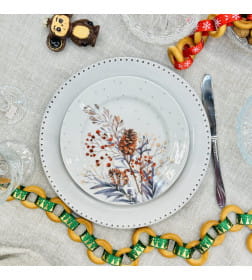 Тарелка мелкая 200 мм "Зима" идиллия 4С1313Ф34