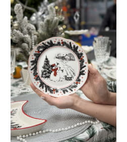 Тарелка "Снеговик", 19 см
