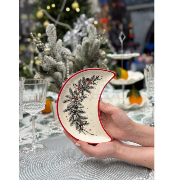 Тарелка "Новогодний венок", 10.5х20 см (9582374) 