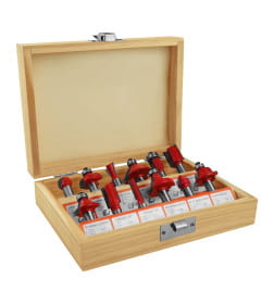 Набор твердосплавных фрез по дереву 12 предметов VERTEXTOOLS