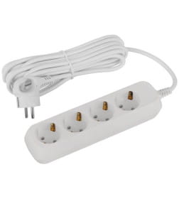 Удлинитель Greenline 4 розетки с заземлением 5м ПВС 3x1мм2 ЭРА UDL-16-450-E