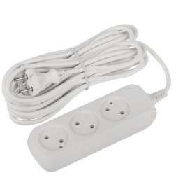Удлинитель Greenline 3 розетки без заземления 7м ПВС 2x1мм2 ЭРА UDL-10-370