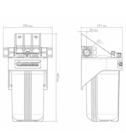 Корпус для картриджного фильтра 1 М 10” Т