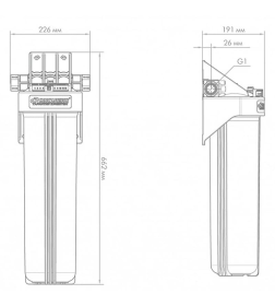 Корпус для картриджного фильтра 1 М 20” Т