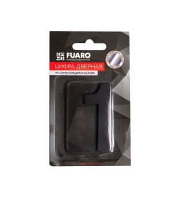 Цифра "1" самоклеящаяся Fuaro SS304 (50х30мм) BL черный