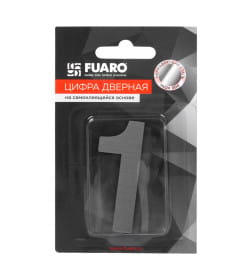 Цифра "1" самоклеящаяся Fuaro SS304 (50х30мм) SSC сатинированный хром