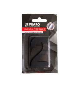 Цифра "2" самоклеящаяся Fuaro SS304 (50х30мм) BL черный