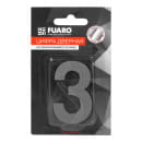 Цифра "3" самоклеящаяся Fuaro SS304 (50х30мм) SSC сатинированный хром (46943) 