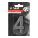 Цифра "4" самоклеящаяся Fuaro SS304 (50х30мм) SSC сатинированный хром (46945) 