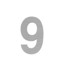 Цифра "9" самоклеящаяся Fuaro SS304 (50х30мм) SSC сатинированный хром