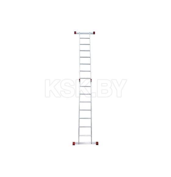 Лестница алюминиевая 2х7 двухсекционная, шарнирная NV331 Новая Высота 3310207 (3310207) 