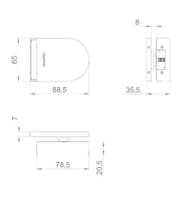 Ответная часть замка Armadillo Space.GL.GK Al алюминий