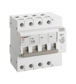 Дифференциальный автомат АД-4 40А/ 30мА (хар. C, AC, электронный) 6кА EKF PROxima