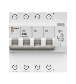 Дифференциальный автомат АД-4 40А/300мА (хар. C, AC, электронный) 6кА EKF PROxima