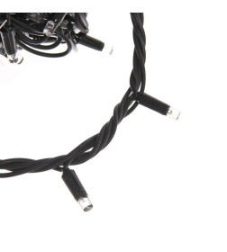 Гирлянда для улицы 7м 80 ламп LED чёрный провод, 8 реж, Белый (возможность соединения) IP54