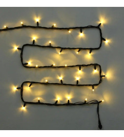 Гирлянда для улицы 7м 80 ламп LED чёрный провод, 8 реж, Белый (возможность соединения) IP54