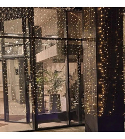 Гирлянда для улицы ЗАНАВЕС 2*1,5 м 320 ламп LED IP-54 белый